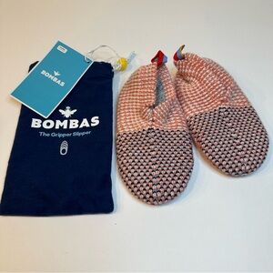 NEW Bombas Kids Coral and Navy Slippers toddler 8-10